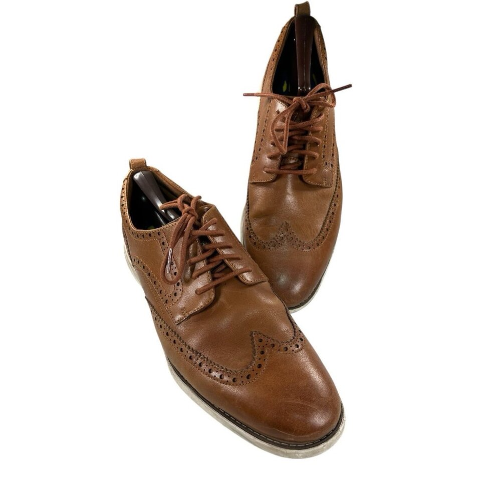Cole Haan Mens Grand OS Size 12 M Brown Leather Oxfords Comfort Sneaker Shoes